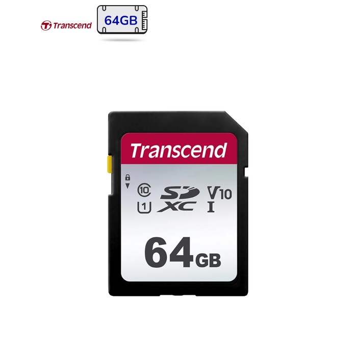 Карта памяти Transcend 64GB SDXC class 10 UHS-I U1 V10 (TS64GSDC300S)