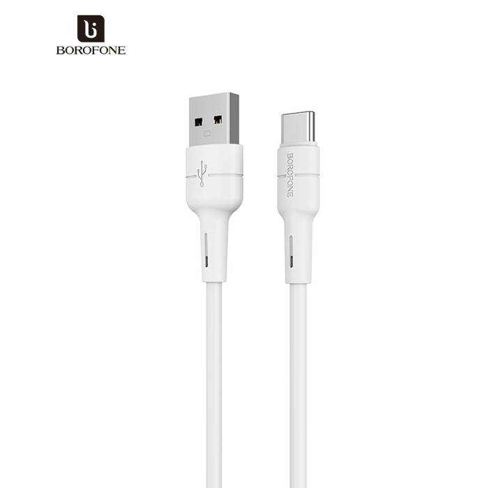 Кабель Borofone BX30, USB-Type-C, 2.4A, довжина 1м, White, BOX