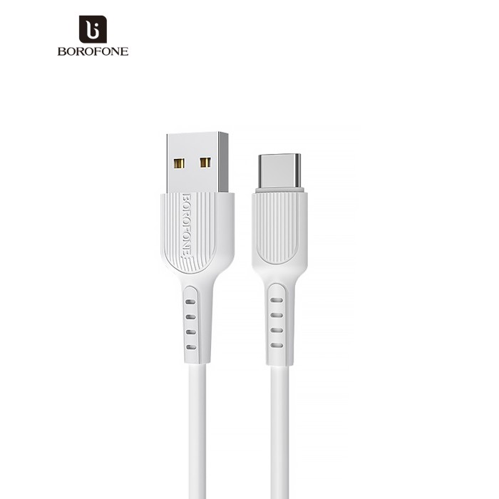 Кабель Borofone BX16, USB-Type-C, 2.4A, довжина 1м, White, BOX