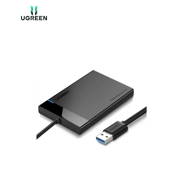 Кишеня зовнішня Ugreen USB 3.0 to SATA 3.0 2.5" HDD/SSD enclosure 6TB UASP black (30847)