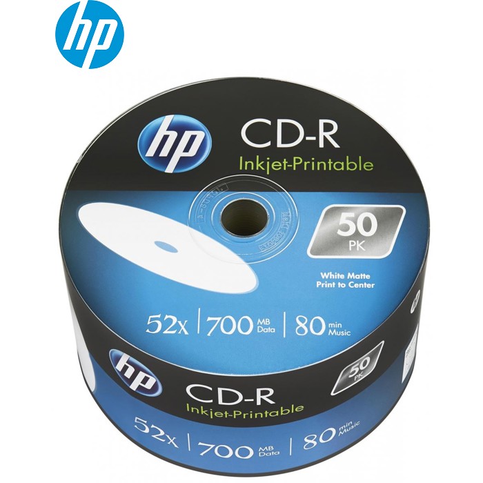 Диск CD HP CD-R 700MB 52X IJ PRINT 50шт (69301/CRE00070WIP-3)