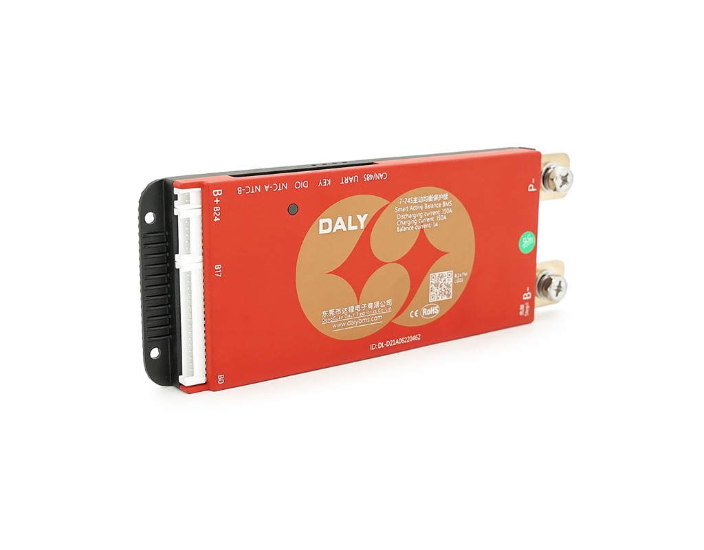 Universal BMS smart плата DaLy LiFePO4 7-24S 150A з Bluetooth + CAN + активний балансир 1A