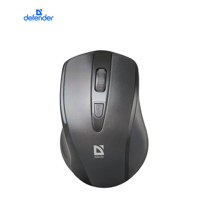 Мышь беспроводная Defender MM-265 Black (52265) для ноутбука, для компьютера, интерфейс подключения - радио, тип сенсора - оптический, разрешение (max) - 1600 dpi, черный