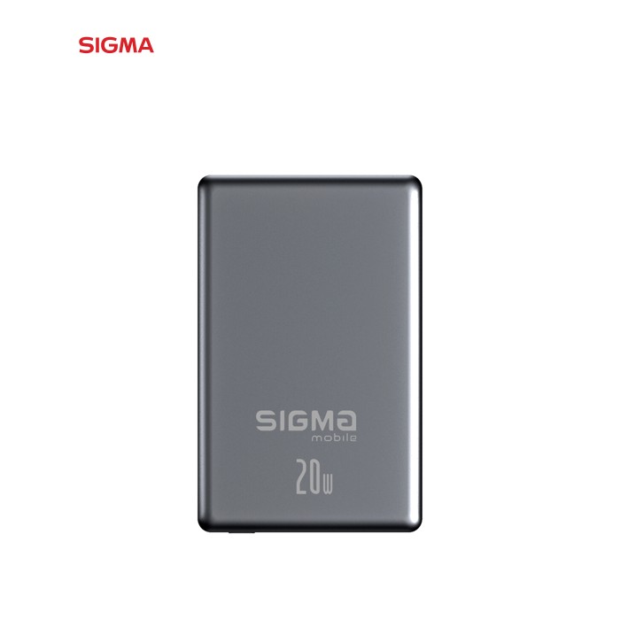 Батарея универсальная Sigma X-power SI05A7QL-MAG 5000mAh, Magnetic wireless 15W, PD, QC, 20Wmax, MagSafe (4827798359419)