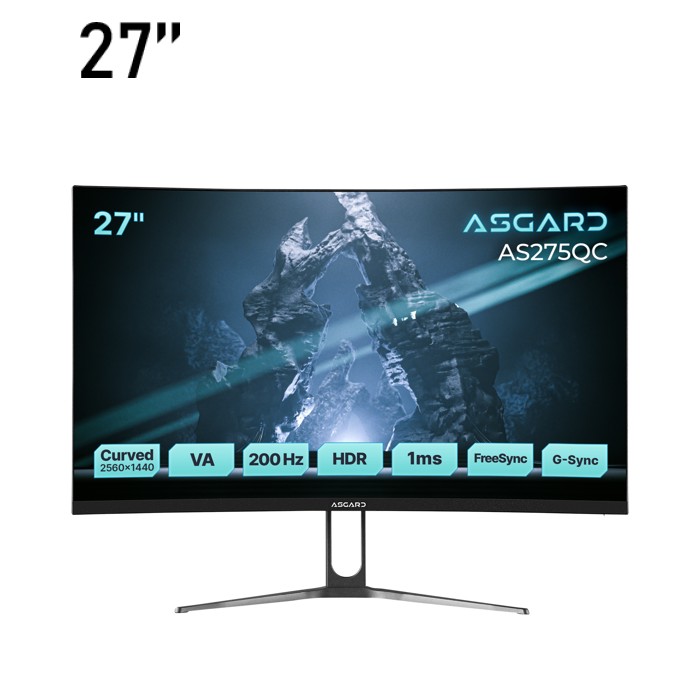 Монітор ASGARD Gaming 27" AS275QC VA Black Curved 200Hz