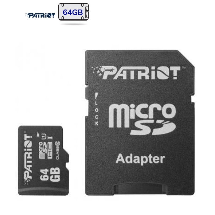 Карта пам'яті Patriot 64GB microSD class10 UHS-1 (PSF64GMCSDXC10)