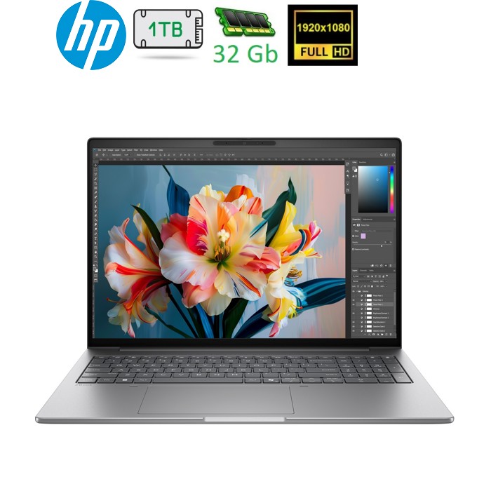 HP ZBook 8 G2i 16" WUXGA IPS, 300n/UX7-358H (4.8)/32Gb/SSD1Tb/Intel Arc/FPS/Підсв/DOS