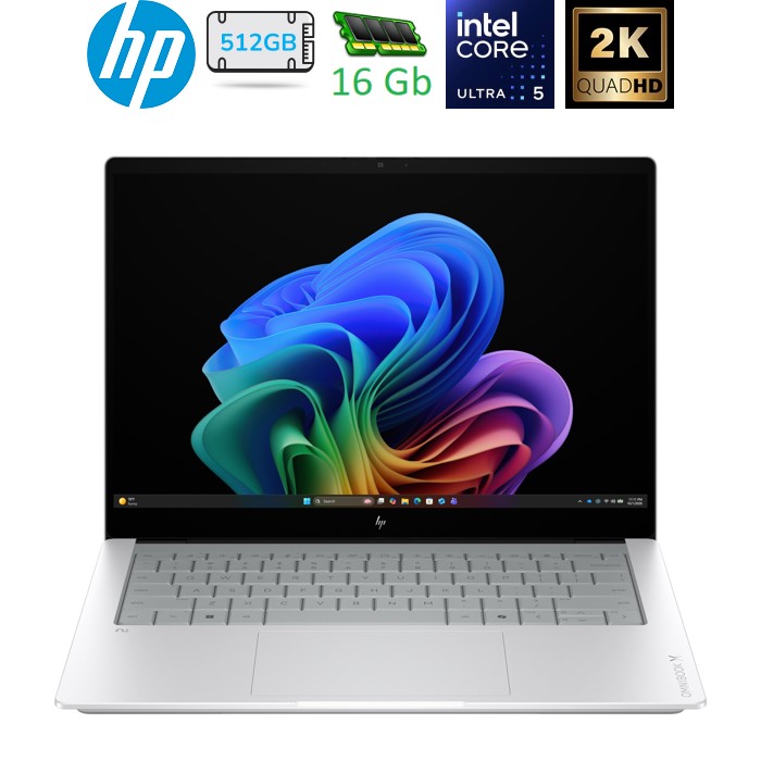 HP OmniBook X 14-ka0006ua 14" 2K IPS, 400n/U5-325 (4.5)/16Gb/SSD512Gb/IntGr/Підс/Win11H
