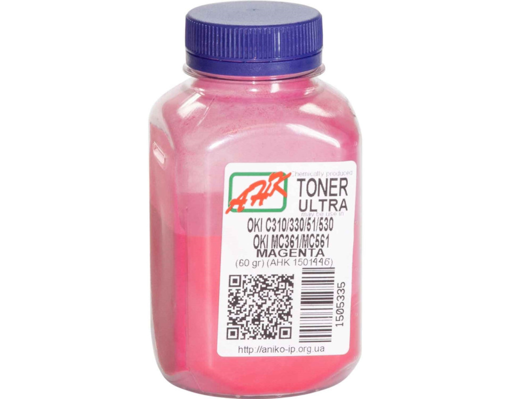 Тонер OKI C310/330/510/530, Glossy, 60г Magenta AHK (1501446)