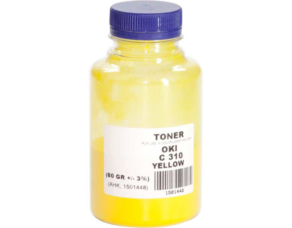 Тонер OKI C310/330/510/530, Glossy, 60г Yellow AHK (1501448)