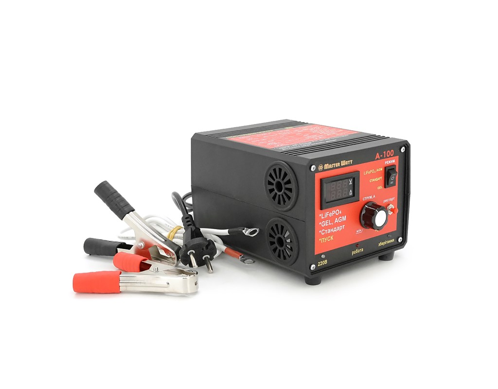 Пуско-зарядне ЗУ для LiFePO4 акумуляторів PZU А-100 24V (20-800Ah) (MF, AGM, GEL, LiFePO4) 60А, 160-245V
