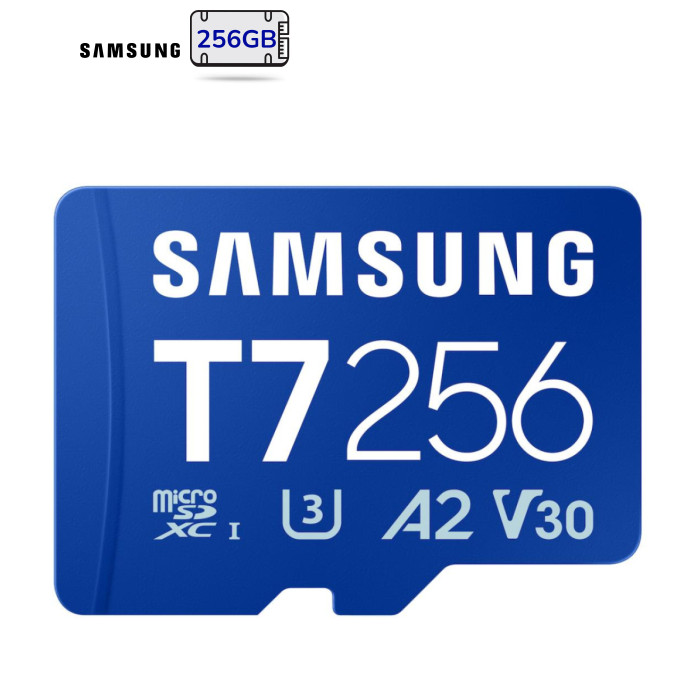 Карта памяти Samsung 256GB microSDXC class 10 UHS-I U3 V30 A2 T7 (MB-MB256T/WW)
