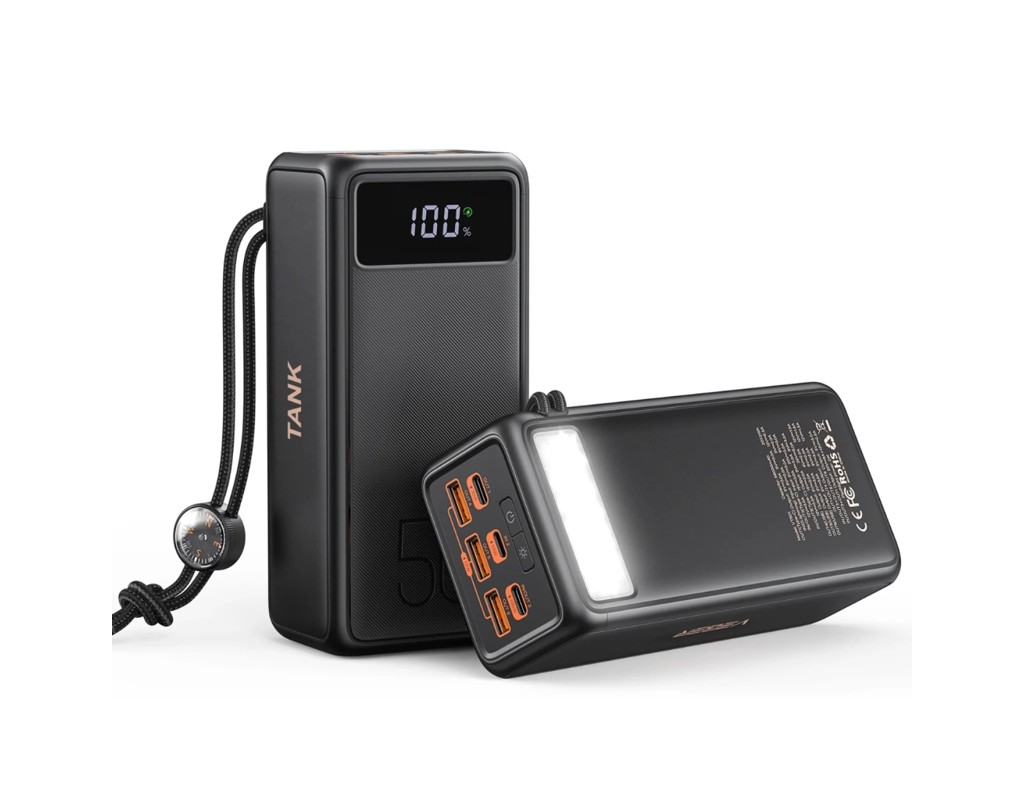 Батарея универсальная VEGER 56000mAh W5001C Tank 100W, PD, QC, Black (6970453555454)
