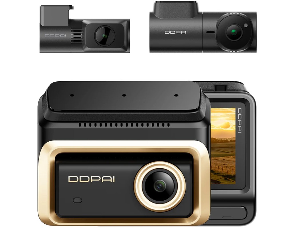 Відеореєстратор DDPAI Dashcam Z90T + камера заднього виду + камера салону