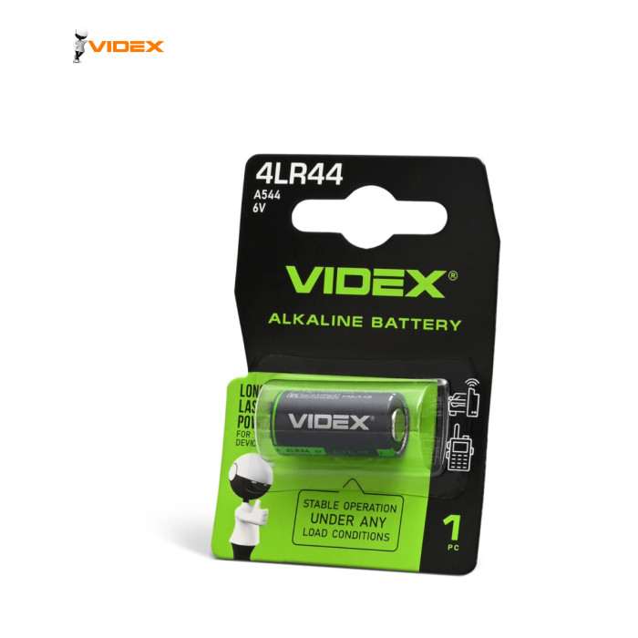 Батарейка 4LR44 / A544 1шт blister Videx (4LR44/A544 1B)