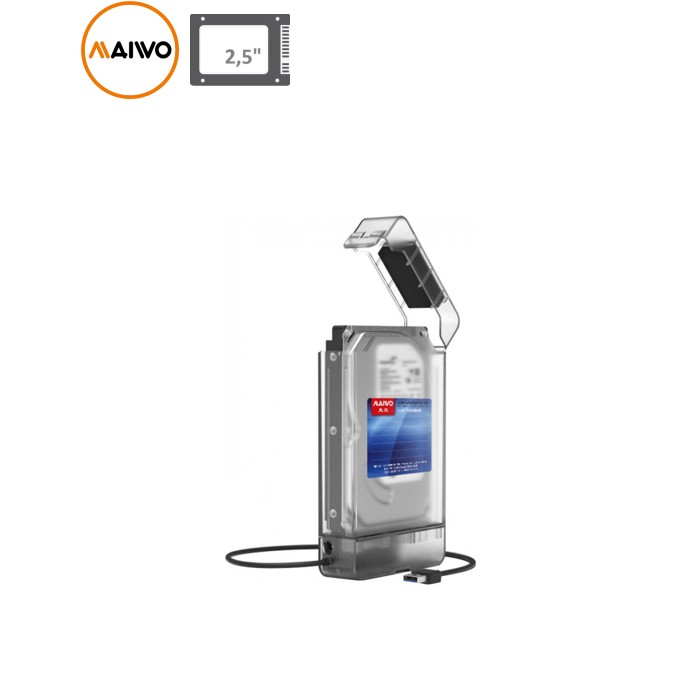 Карман внешний Maiwo K104A USB 3.0 - SATA III, с блоком питания 12В/2А (K10435)