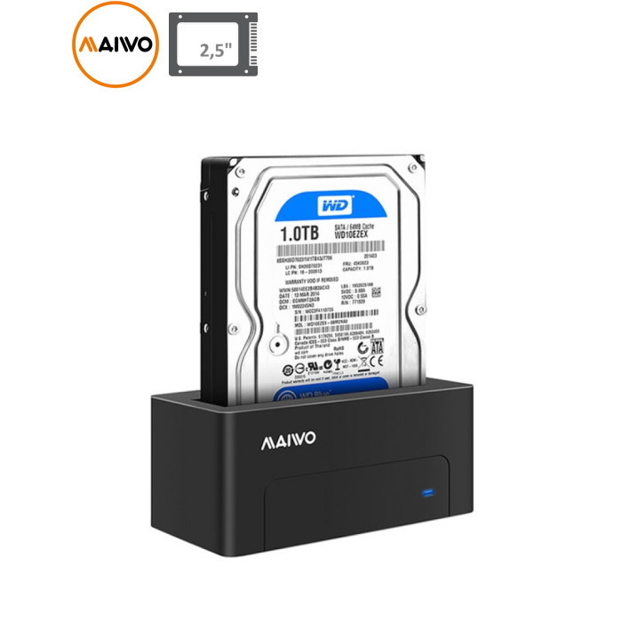 Док-станція для накопичувачів Maiwo HDD 2.5"/3.5" SATA/SSD USB 3.0 (K308P)