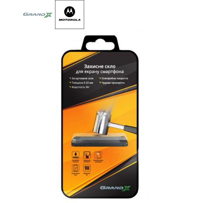 Скло захисне Grand-X для Motorola Moto G4 (XT1622) Full Screen Black (GXMXT1622FCB)