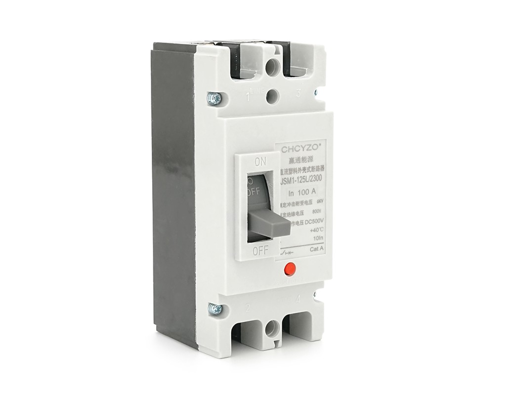 Двополюсний автомат постійного струму CHCYZO JSM1-125L / 2300, 100A, DC500-800V, 6kA