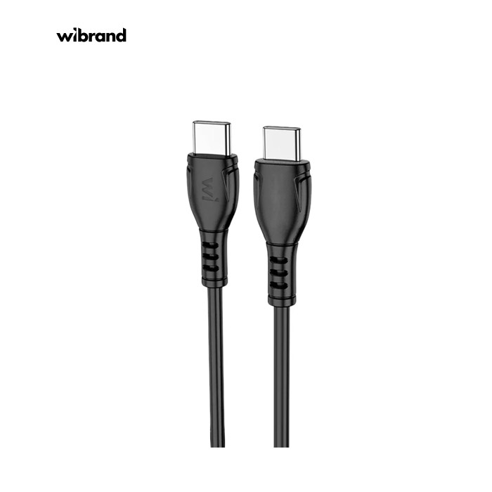 Дата кабель USB-C to USB-C 1.0m 60W PVC black Wibrand (WI.DC/BO1B-CC)