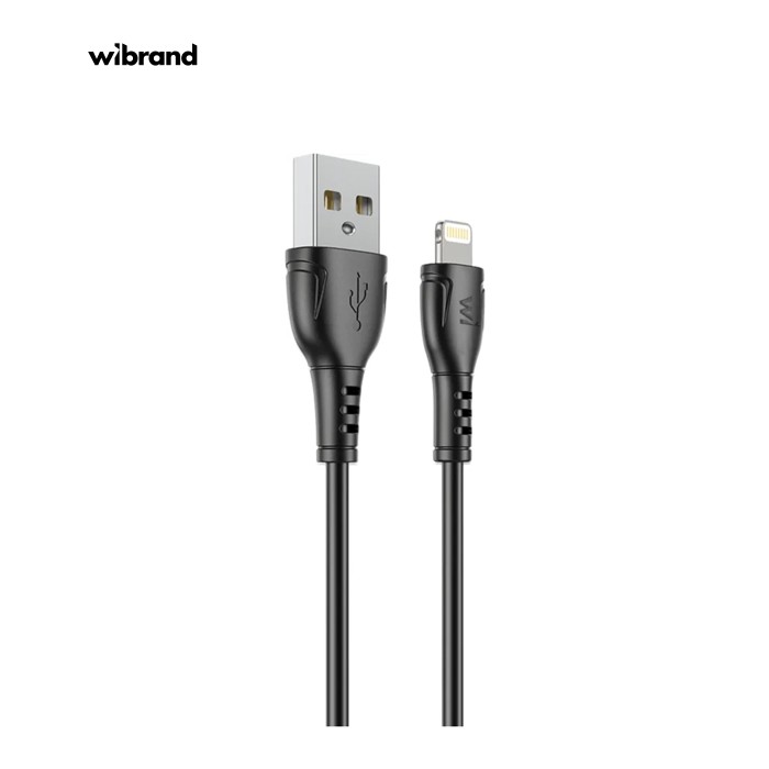 Дата кабель USB 2.0 AM to Lightning 1.0m PVC black Wibrand (WI.DC/BO1B-UL)