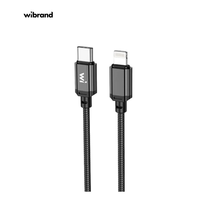 Дата кабель USB-C to Lightning 1.0m PD nylon black Wibrand (WI.DC/CO1B-CL)