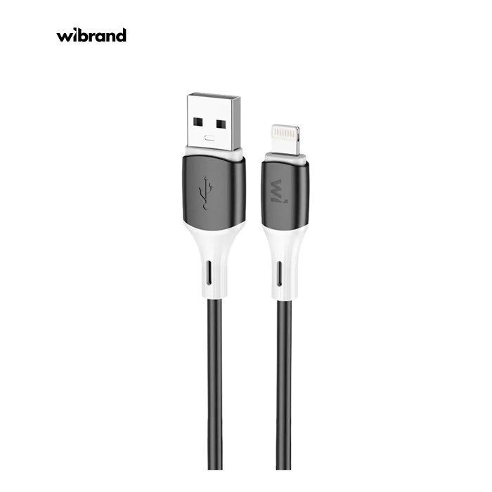 Дата кабель USB 2.0 AM to Lightning 1.0m silicone black Wibrand (WI.DC/MA1B-UL)