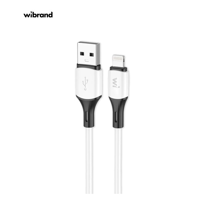 Дата кабель USB 2.0 AM to Lightning 1.0m silicone white Wibrand (WI.DC/MA1W-UL)