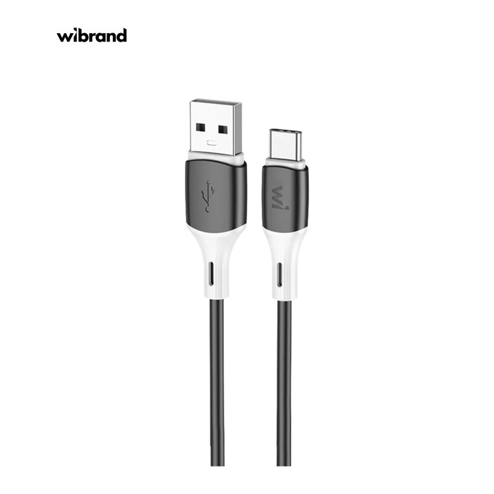Дата кабель USB 2.0 AM to USB-C 1.0m silicone black Wibrand (WI.DC/MA1B-UC)