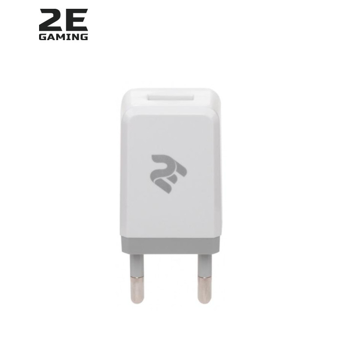 Зарядний пристрій 2E USB Wall Charger USB:DC5V/2.1A, white (2E-WC1USB2.1A-W)