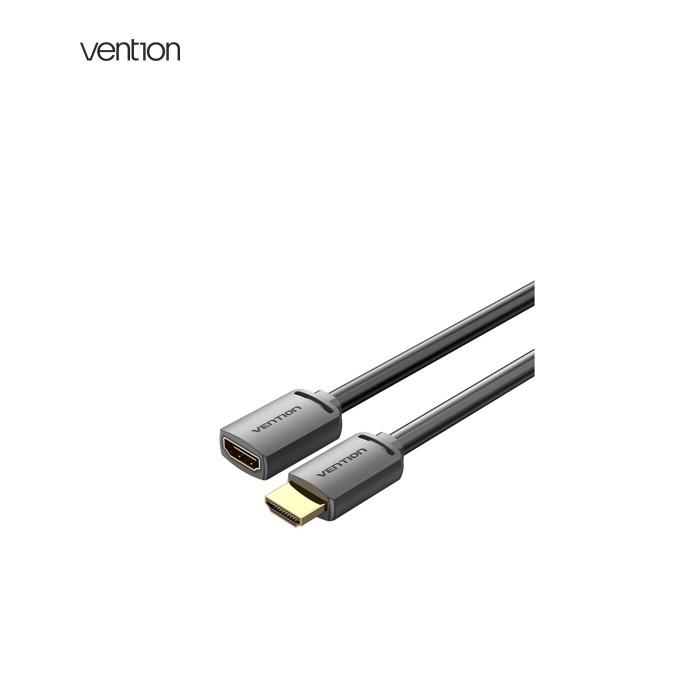 Кабель мультимедійний HDMI M to HDMI F 0.5m 4K60Hz black Vention (AHCBD)