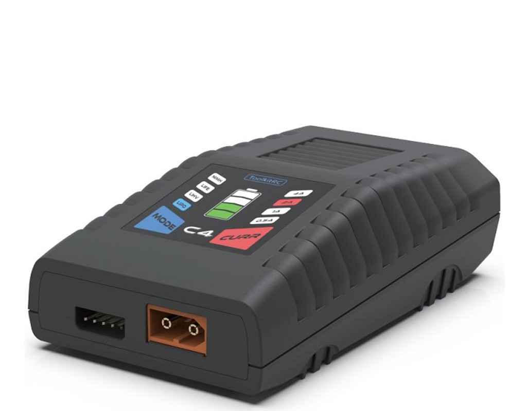 Зарядний пристрій ToolkitRC C4 TK12500, 50Вт, тип АКБ LiPo / LiHV / LiFe 1-4S / NiMH 5-8S, XT60,JST-XH, 106&times;64&times;35мм, вес 165г