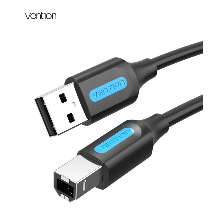 Кабель для принтера USB 2.0 AM/BM 0.5m PVC black Vention (COQBD)