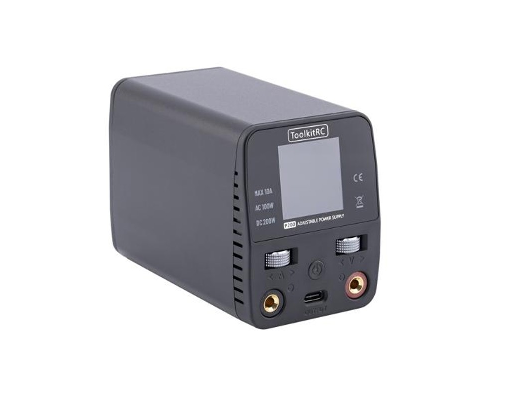 Блок живлення ToolkitRC P200 V2 TK23100-EU 200Вт, 1-30V / 1-10A, Type-C(PD3.0). 2&times;4 мм, 78*63*110mm.735g