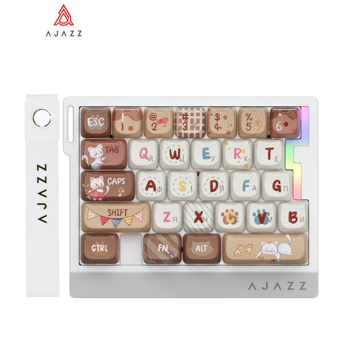 Клавиатура Ajazz AK029 Meow Magnetic Switch USB UA Beige (AK029-M-Y)