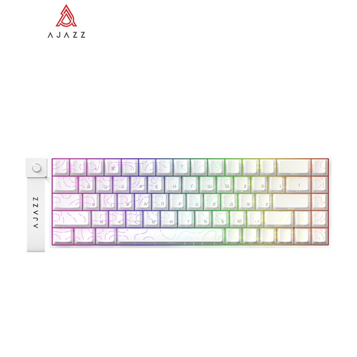 Клавиатура Ajazz AK680 V2 Ice Island Magnetic Switch USB UA White (AK680-V2-I-S-W)