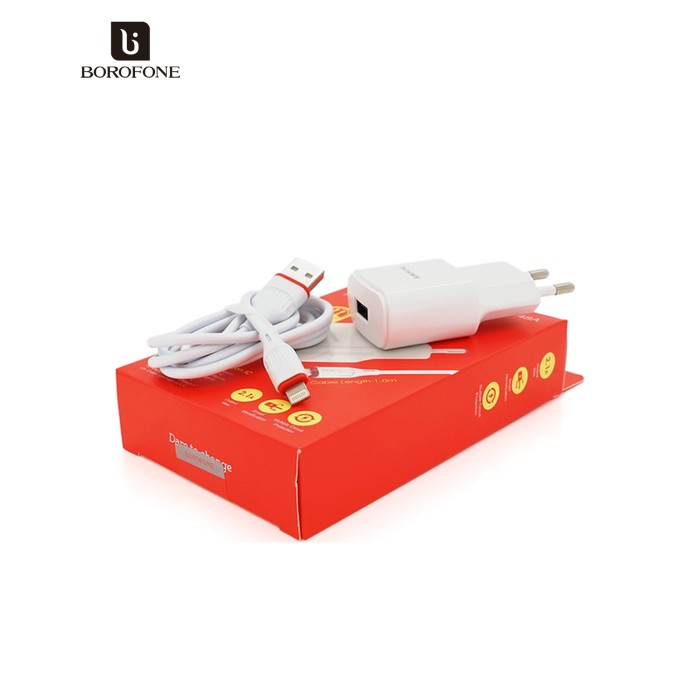 Зарядное устройство BOROFONE BA48A USB + cable USB to Lightning 10.5W White (BA48AWi)