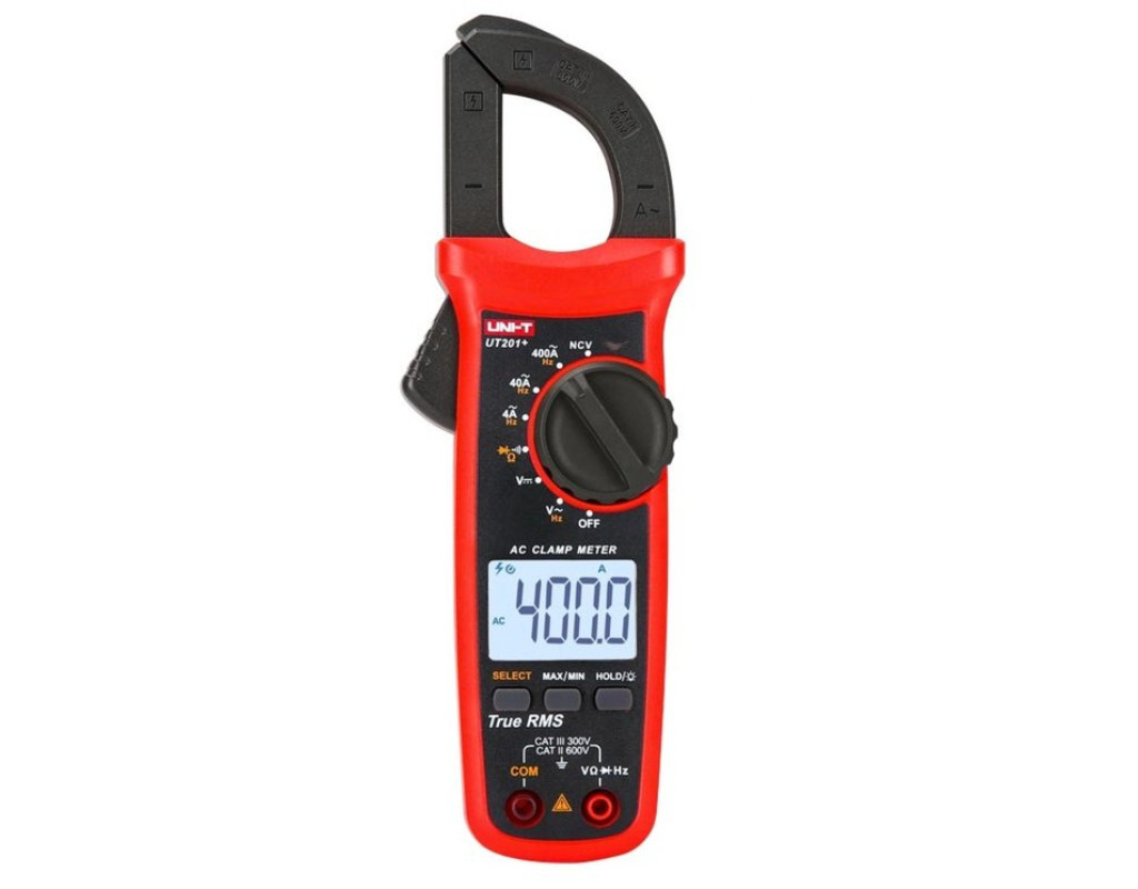Токовые клещи UNI-T UT201+ A (AC), V (AC/DC), , NCV (True RMS) (UT 201+)
