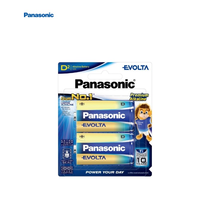 Батарейка D (LR20) Evolta щелочная 2pcs Blister Panasonic (LR20EG/2B)