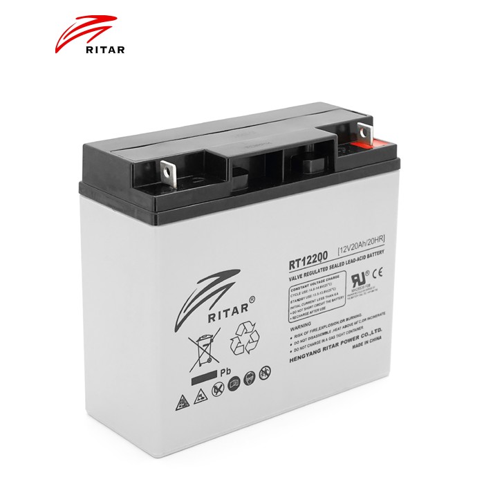 Акумуляторна батарея AGM RITAR RT12200, L5, Gray Case, 12V 20.0Ah ( 181 х 77 х 167 ) Q4