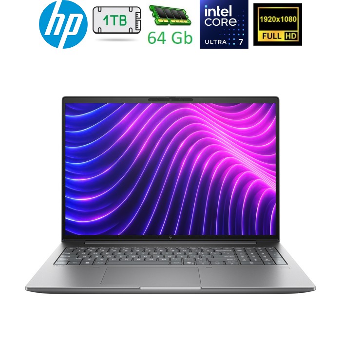 HP ZBook X G2i 16" WUXGA IPS, 300n/U7-356H (4.7)/64Gb/SSD1Tb/Intel Graphics/FPS/Підсв/DOS