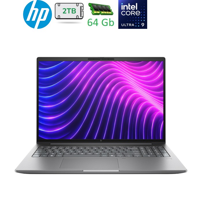 HP ZBook X G2i 16" WQUXGA IPS, 500n/U9-386H (4.9)/64Gb/SSD2Tb/Intel Graphics/FPS/Підсв/DOS