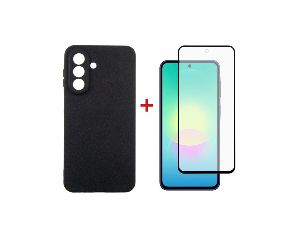 Чохол до мобільного телефона Dengos Carbon Cover + Glass Samsung Galaxy A27 Black (DG-KM-205)