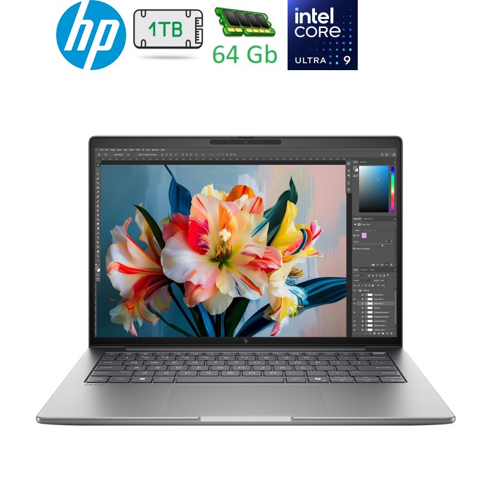 HP ZBook 8 G2i 14" WQXGA IPS, 500n/U9-386H (4.9)/64Gb/SSD1Tb/RTX PRO 500,6GB/FPS/Підсв/DOS