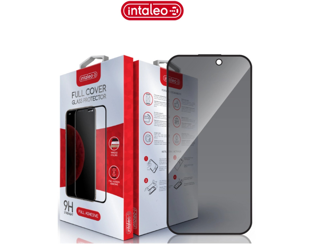 Стекло защитное Intaleo Privacy Apple iPhone 16 Plus Black (1283126607042)