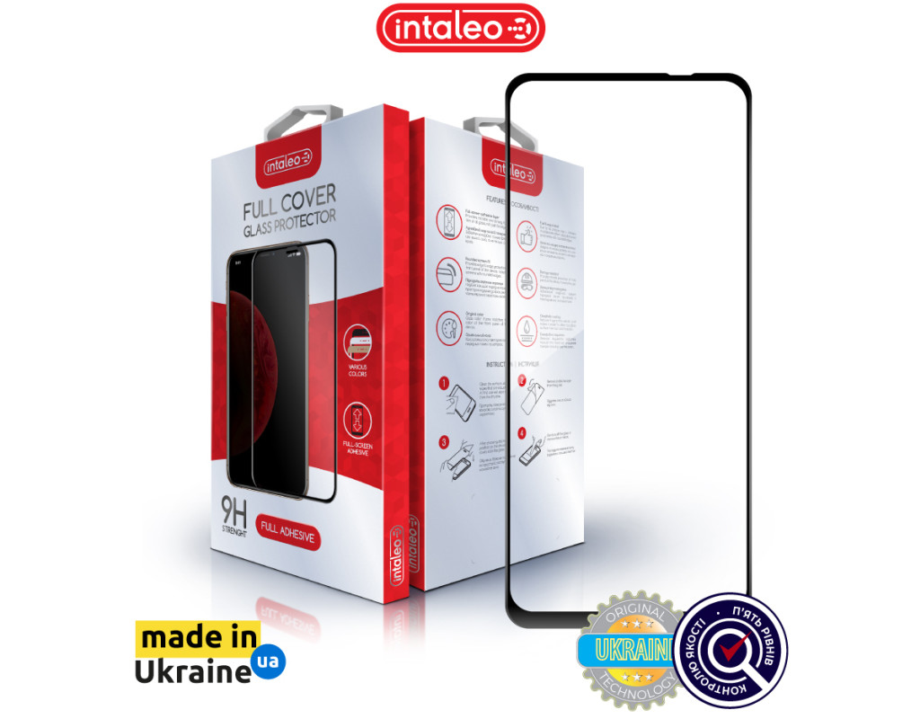 Скло захисне Intaleo Full Glue Motorola G55 Black (1283126613258)