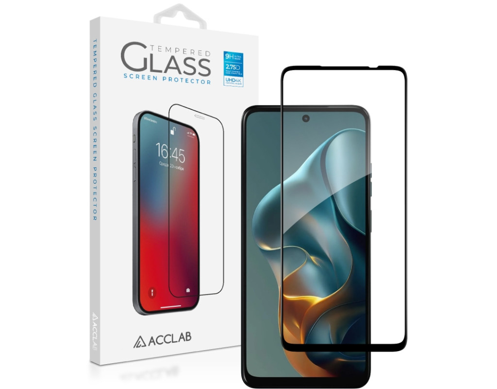 Скло захисне ACCLAB Full Glue Moto G05 Black (1283126620423)