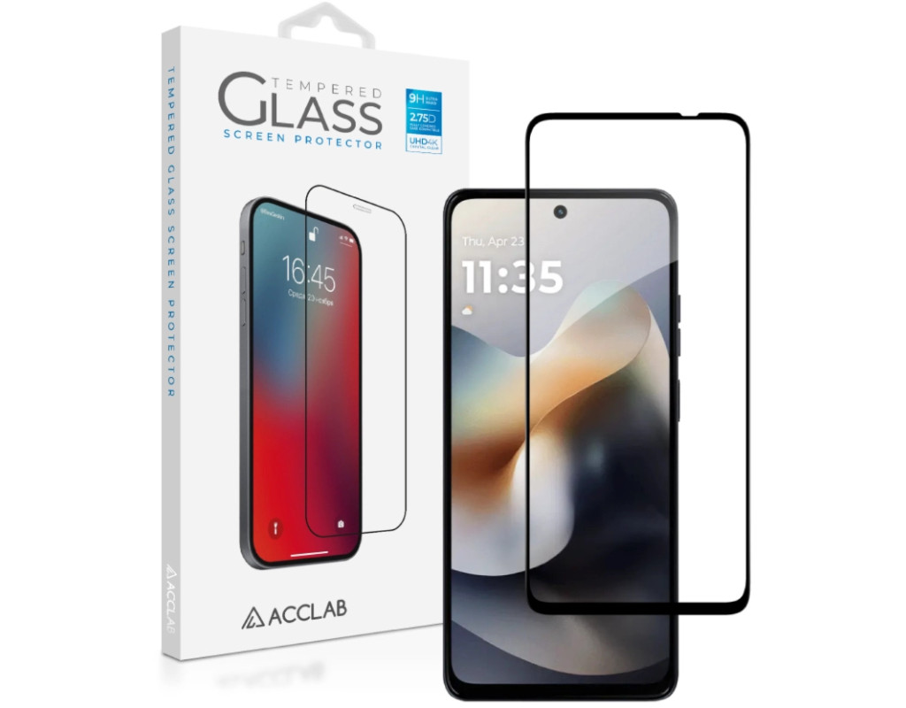 Стекло защитное ACCLAB Full Glue ESD Moto G67 Power / G67 / G57 Power / G57 / G36 Power / G36 Black (1283126634956)