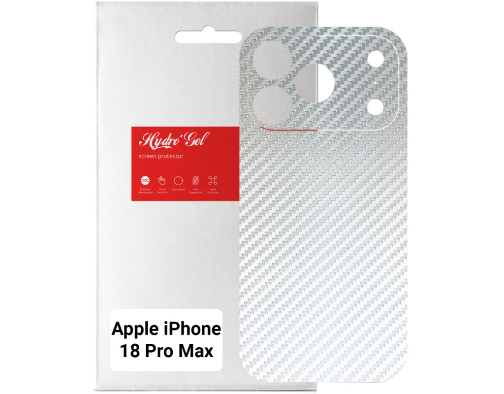 Пленка защитная Armorstandart Back Film Carbone Silver Apple iPhone 18 Pro Max (ARM94246)