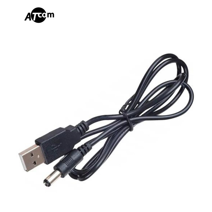 Кабель живлення Atcom (10035) USB(AM) - 3,5DC, 2A, 1м, чорний
